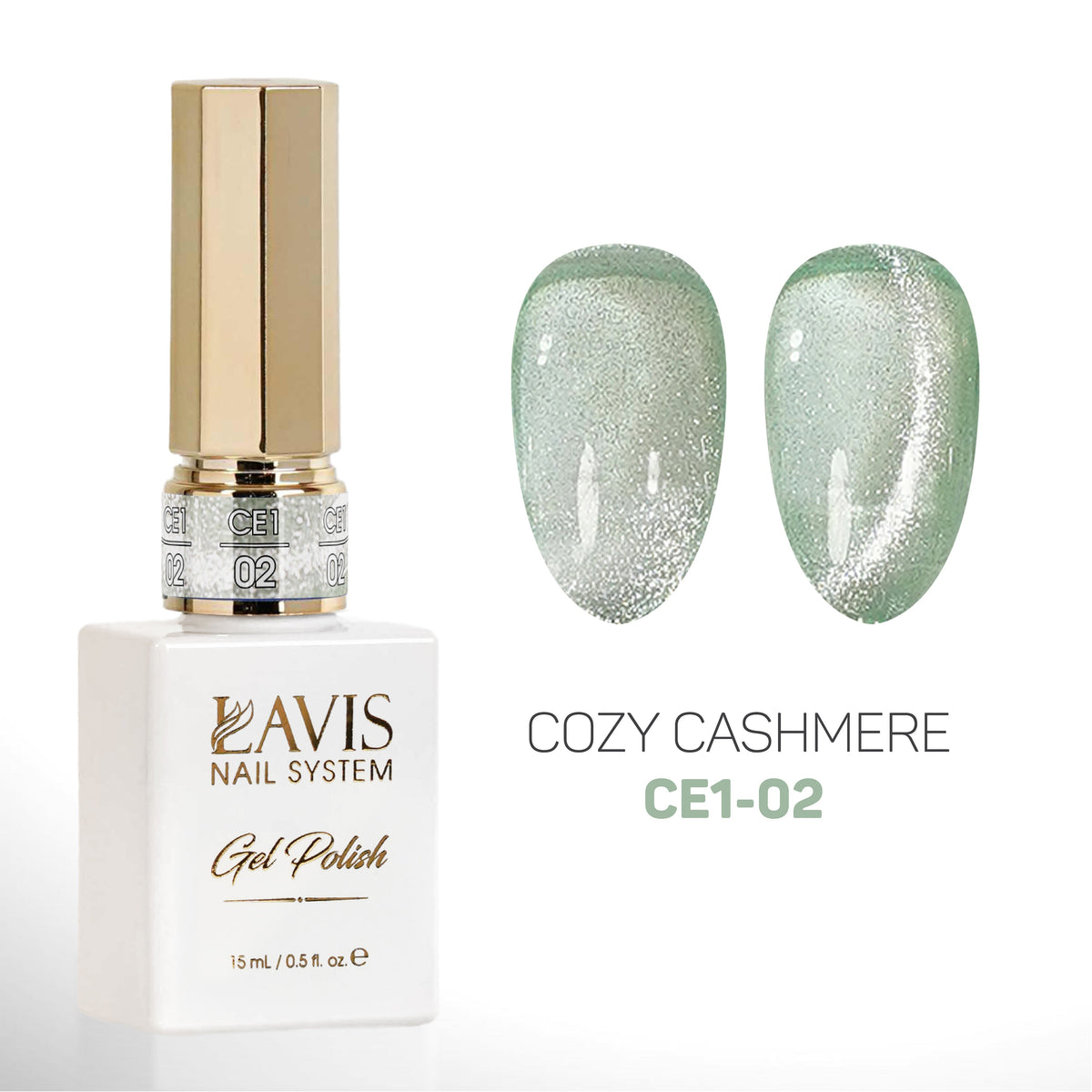 LAVIS Cat Eye gel polish CE1-02 bottle from Cozy Cashmere Collection