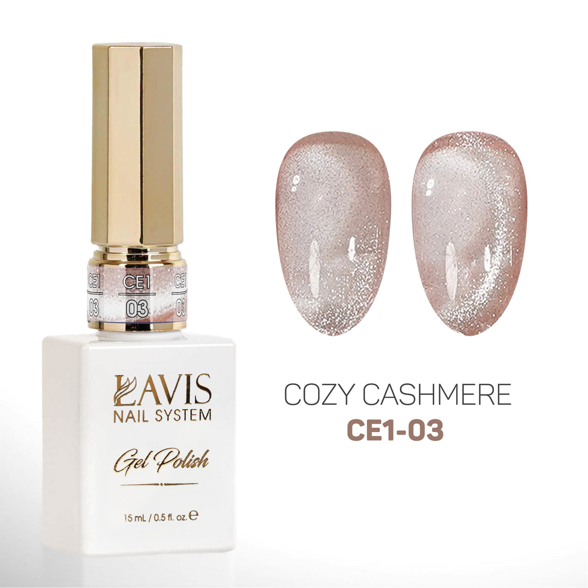 LAVIS Cat Eye gel polish CE1-03 bottle from Cozy Cashmere Collection