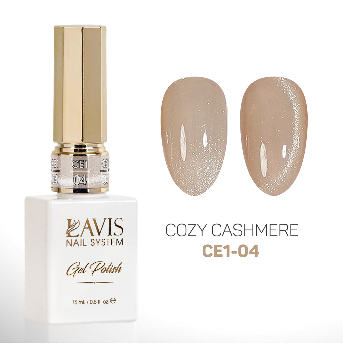 LAVIS Cat Eye gel polish CE1-04 bottle from Cozy Cashmere Collection
