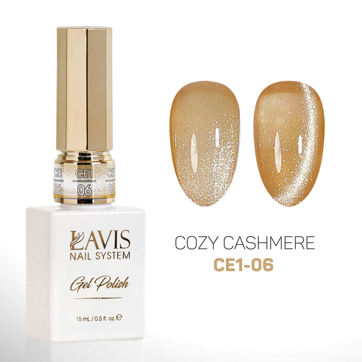LAVIS Cat Eye gel polish CE1-06 bottle from Cozy Cashmere Collection