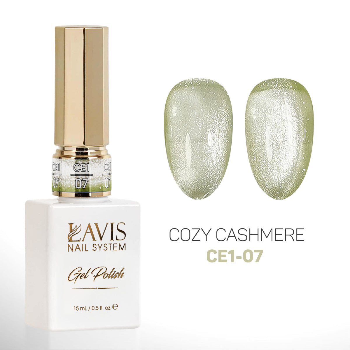 LAVIS Cat Eye gel polish CE1-07 bottle from Cozy Cashmere Collection