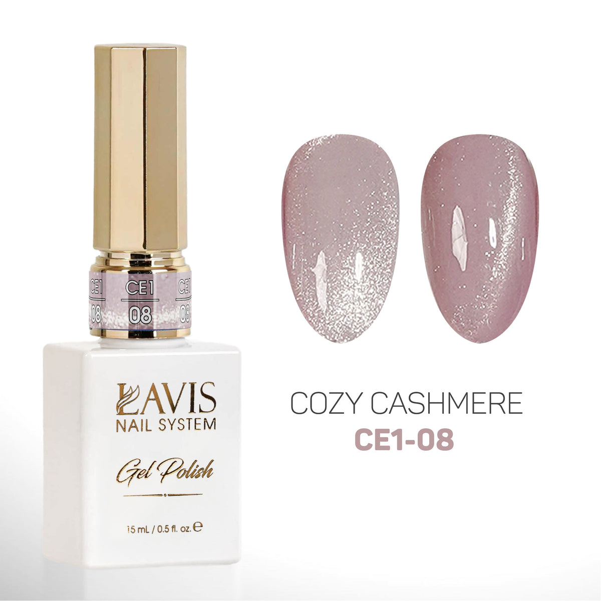 LAVIS Cat Eye gel polish CE1-08 bottle from Cozy Cashmere Collection