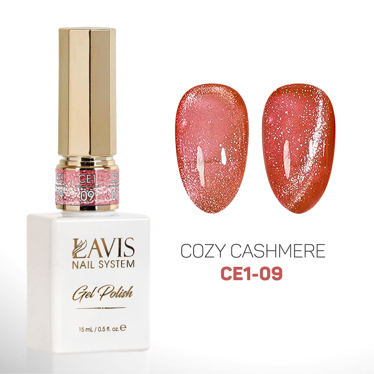 LAVIS Cat Eye gel polish CE1-09 bottle from Cozy Cashmere Collection