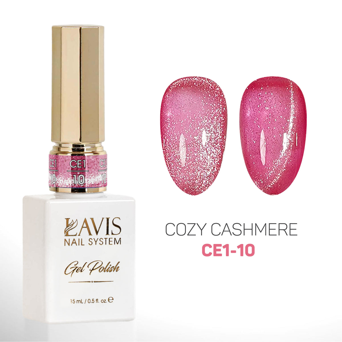 LAVIS Cat Eye gel polish CE1-10 bottle from Cozy Cashmere Collection