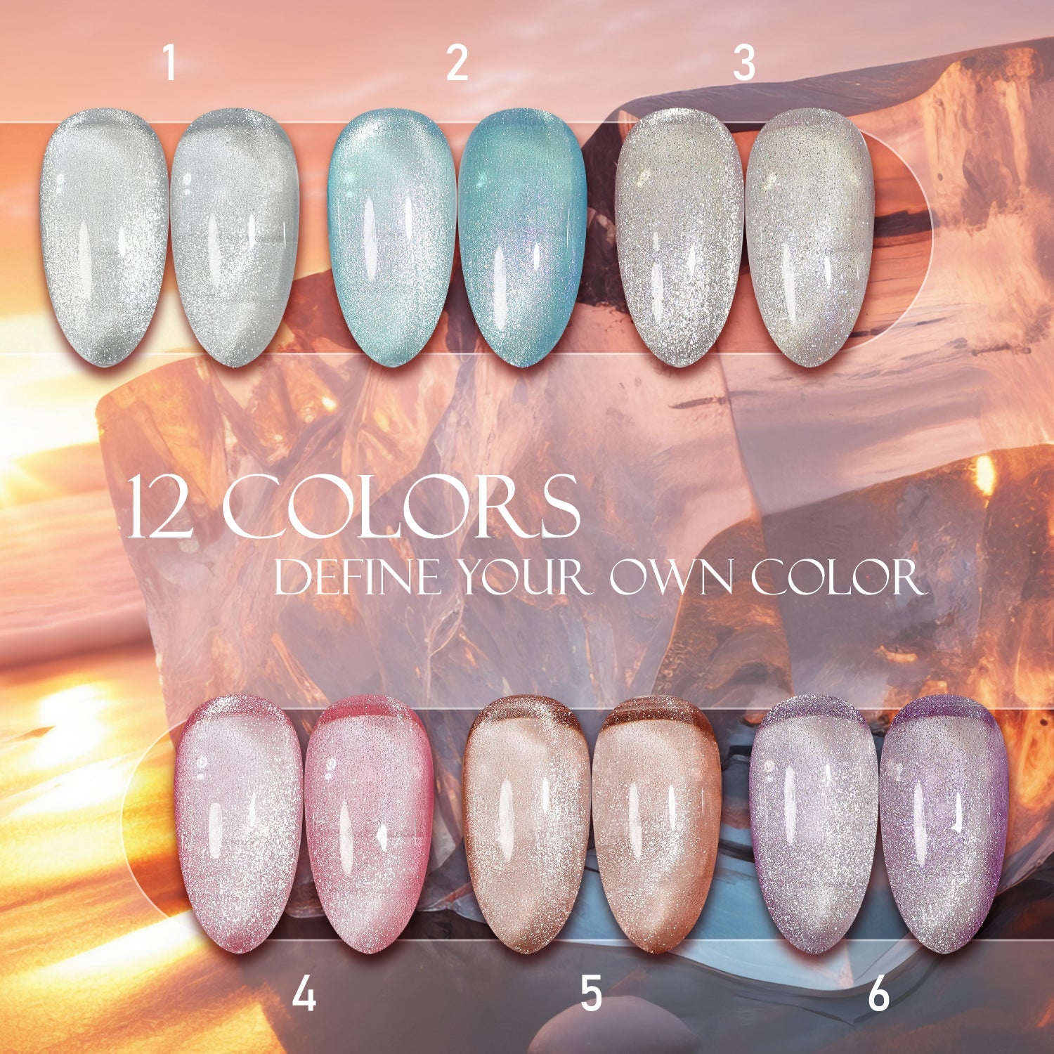 LAVIS Cat Eyes CE12 - 03 (Ver2) - Gel Polish 0.5 oz - Crimson Frost Collection