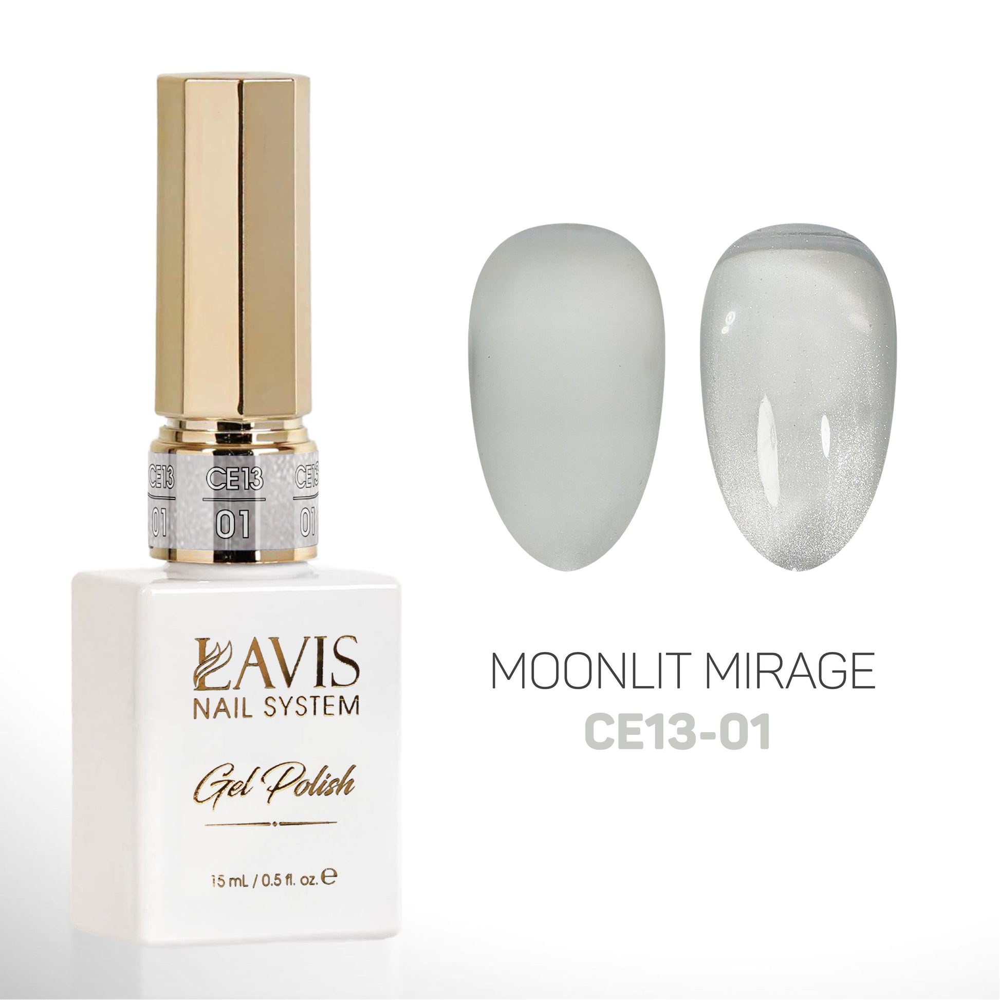 LAVIS Cat Eyes CE13 (Ver2) - 01 - Gel Polish 0.5 oz - Moonlit Mirage Collection