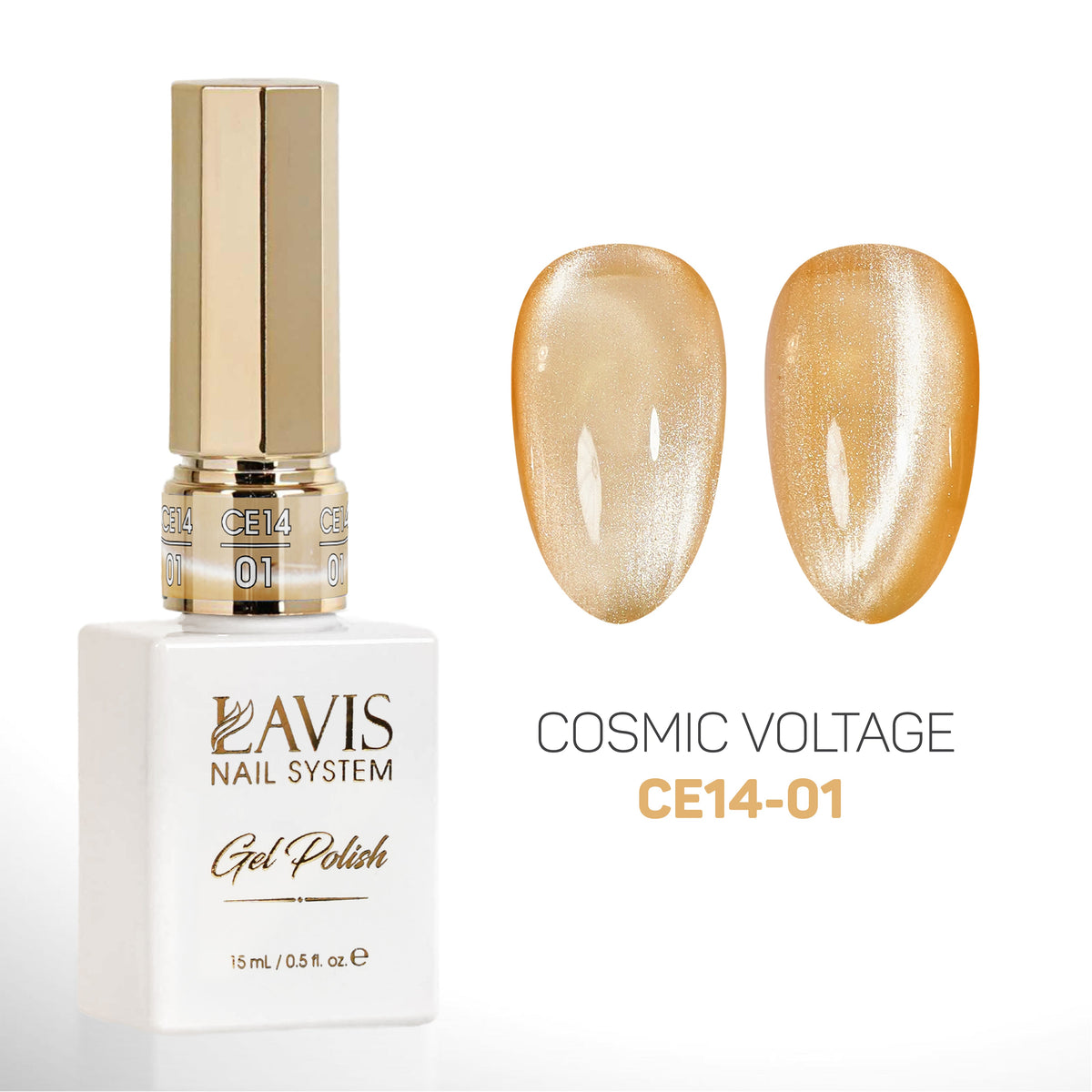 LAVIS Cat Eyes CE14 - 01 - Gel Polish 0.5 oz - Cosmic Voltage Collection