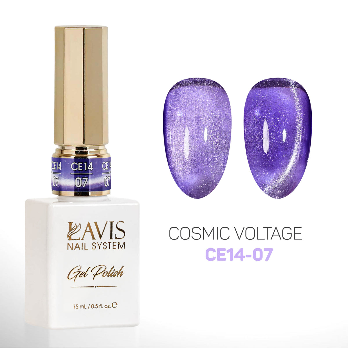 LAVIS Cat Eyes CE14 - 07 - Gel Polish 0.5 oz - Cosmic Voltage Collection