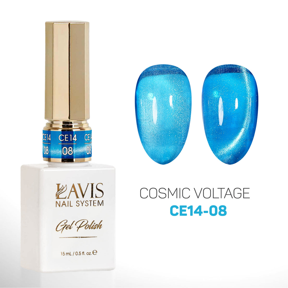LAVIS Cat Eyes CE14 - 08 - Gel Polish 0.5 oz - Cosmic Voltage Collection