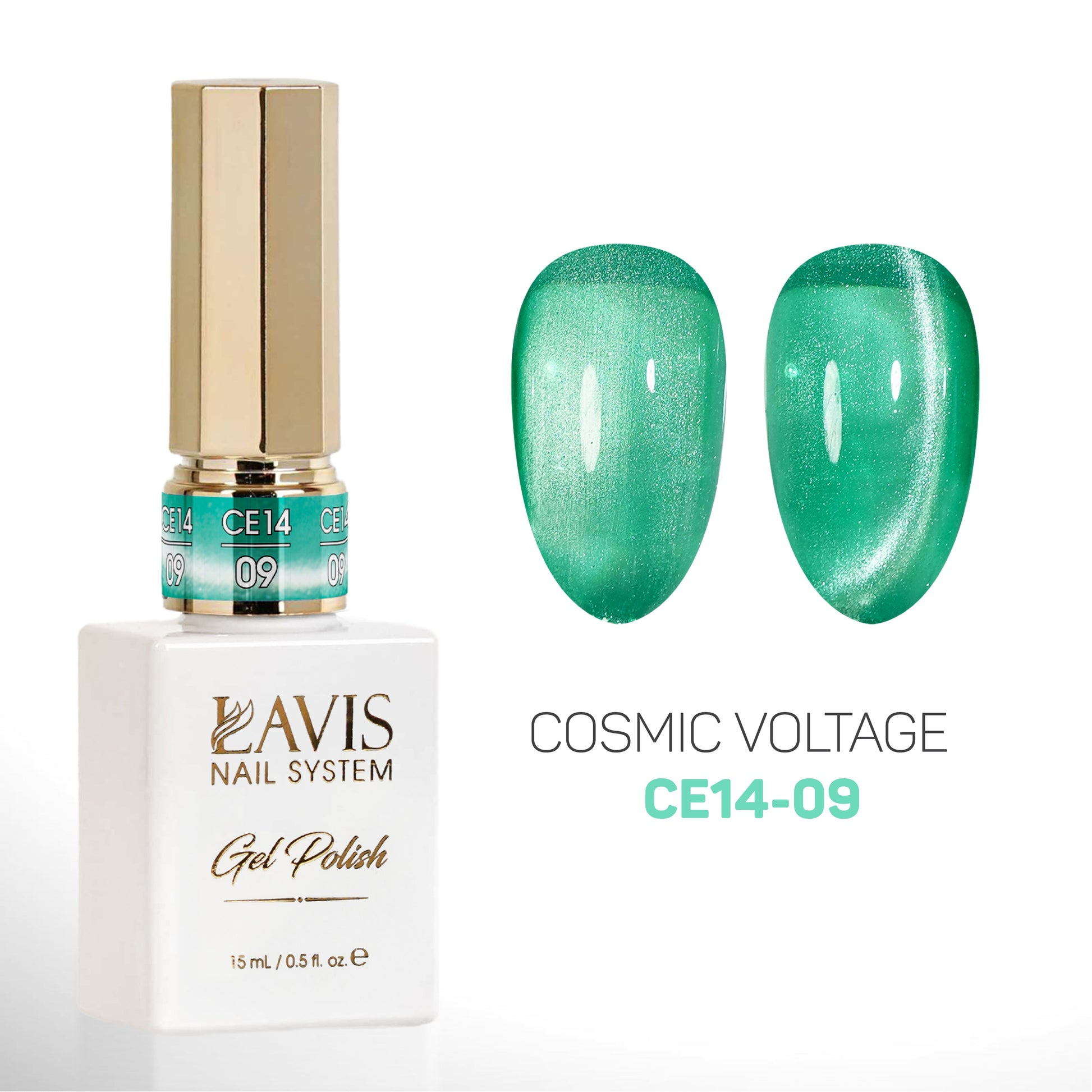 LAVIS Cat Eyes CE14 - 09 - Gel Polish 0.5 oz - Cosmic Voltage Collection