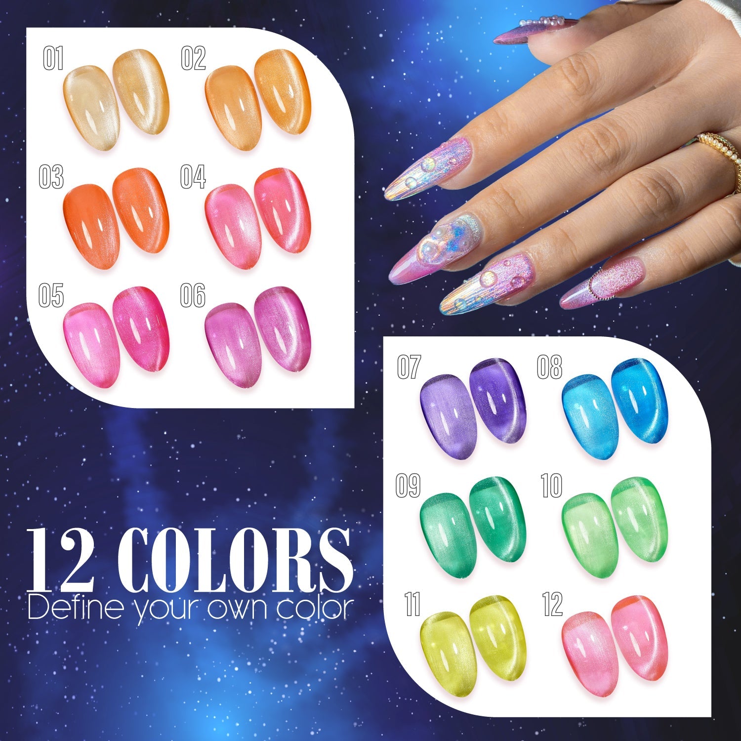 LAVIS Cat Eyes CE14 - 03 - Gel Polish 0.5 oz - Cosmic Voltage Collection