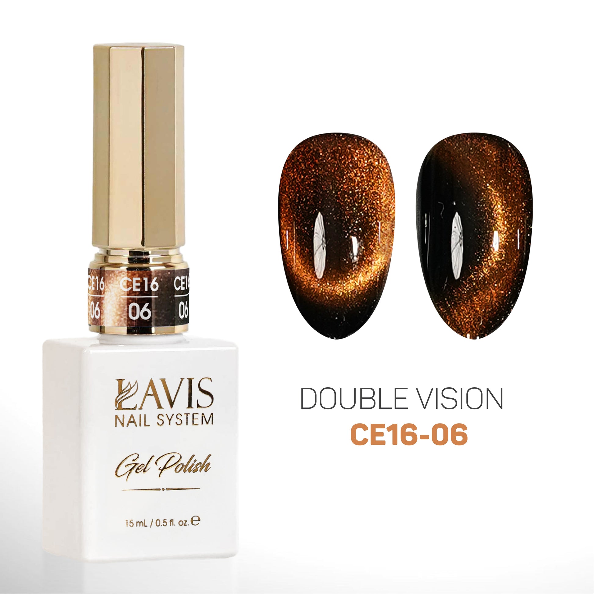 LAVIS Cat Eyes CE16 - 06 - Gel Polish 0.5 oz - Double Vision Collection