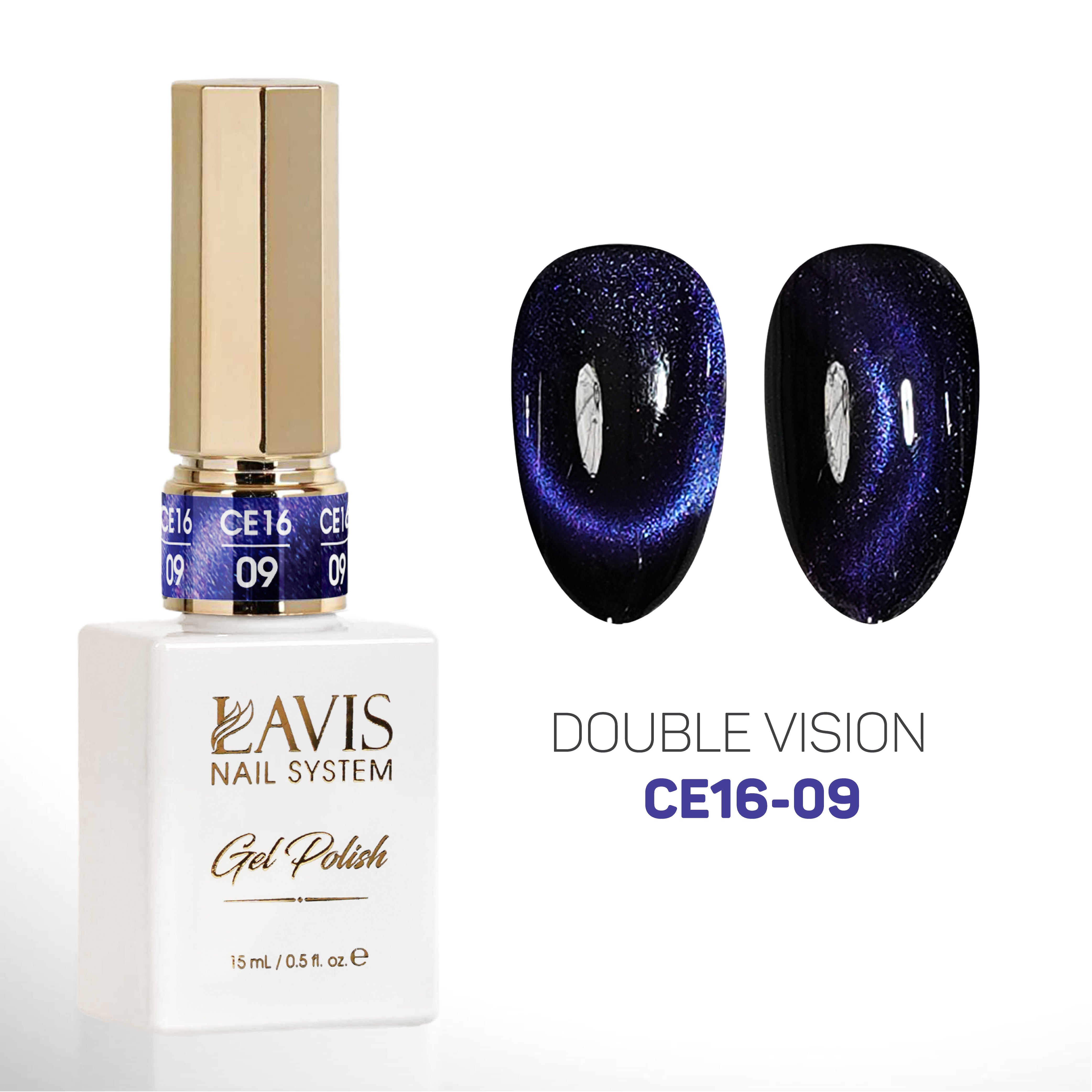 LAVIS Cat Eyes CE16 - 09 - Gel Polish 0.5 oz - Double Vision Collection