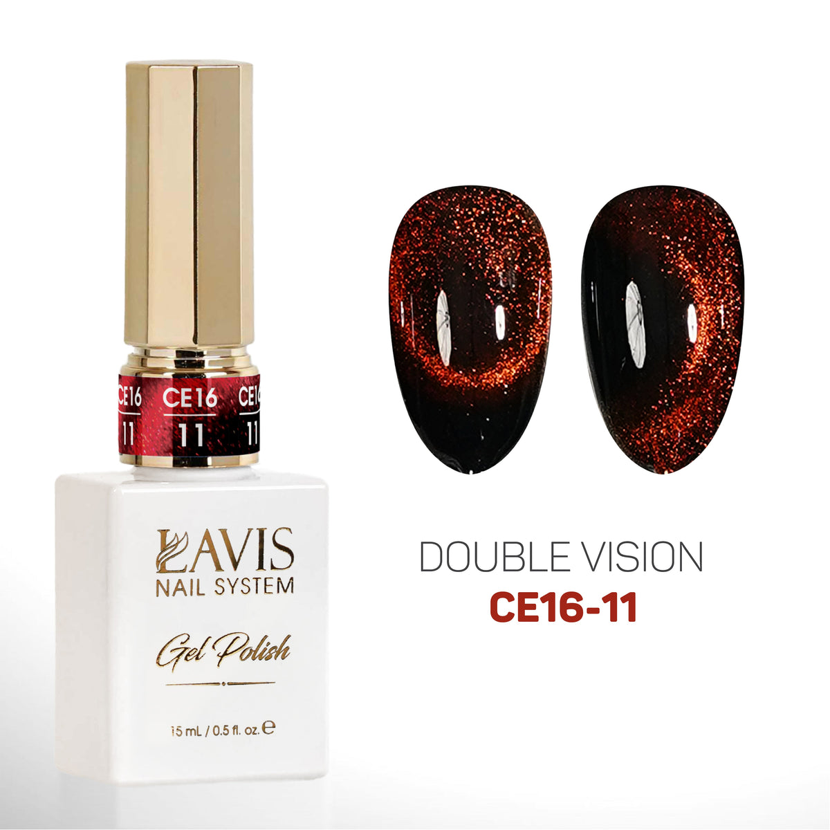 LAVIS Cat Eyes CE16 - 11 - Gel Polish 0.5 oz - Double Vision Collection