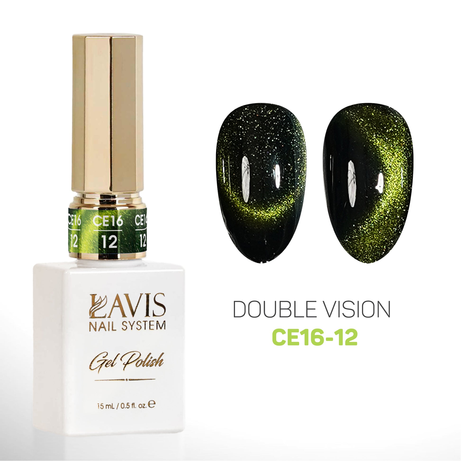 LAVIS Cat Eyes CE16 - 12 - Gel Polish 0.5 oz - Double Vision Collection