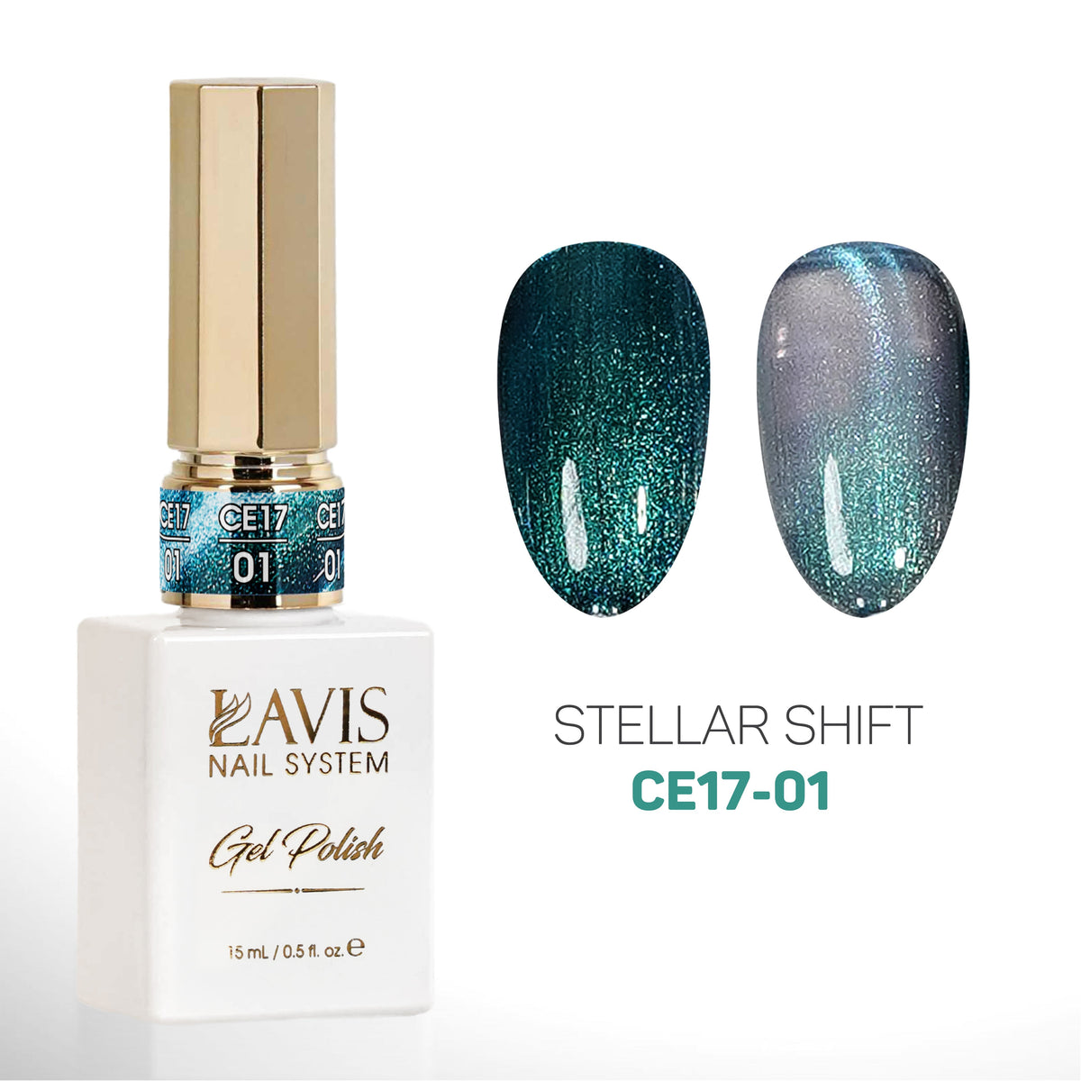 LAVIS Cat Eyes CE17 - Set 12 - Gel Polish 0.5 oz - Stellar Shift Collection