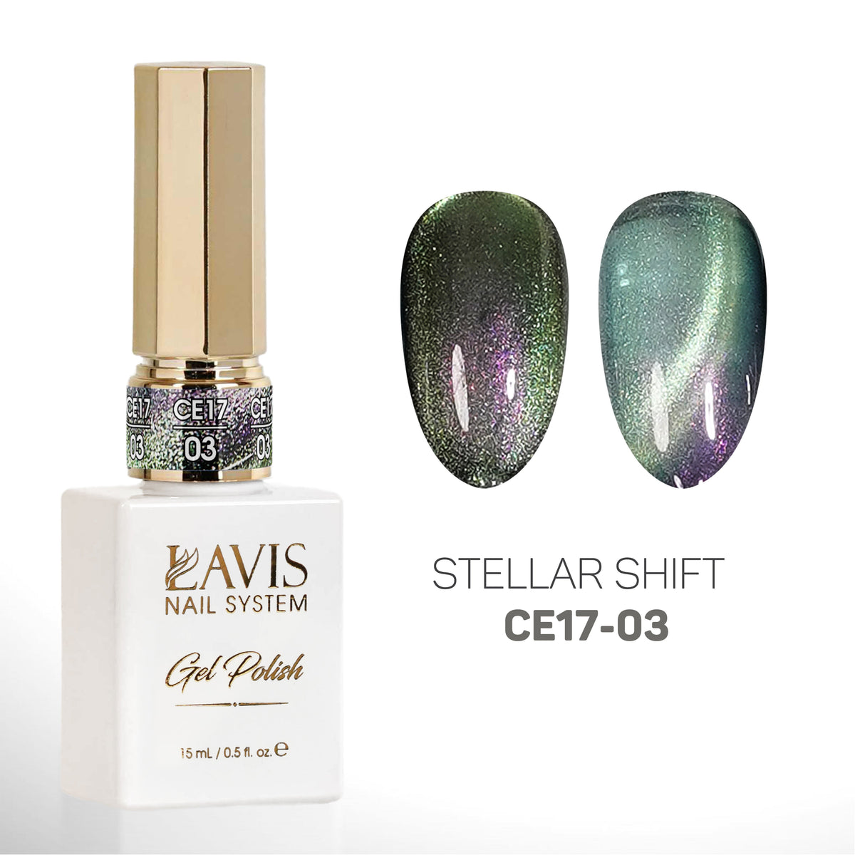 LAVIS Cat Eyes CE17 - Set 12 - Gel Polish 0.5 oz - Stellar Shift Collection