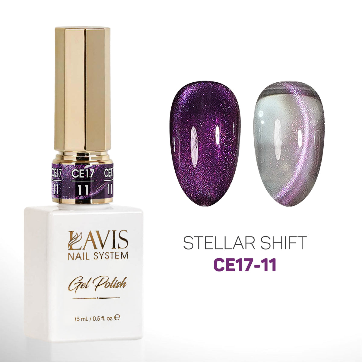 LAVIS Cat Eyes CE17 - Set 12 - Gel Polish 0.5 oz - Stellar Shift Collection