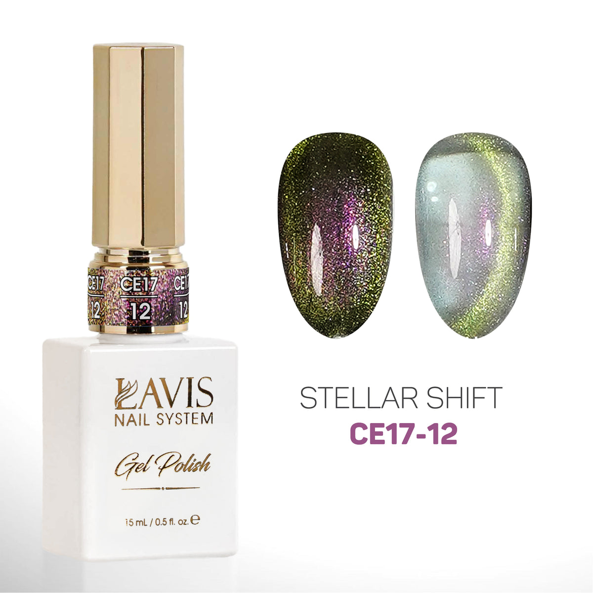 LAVIS Cat Eyes CE17 - 12 - Gel Polish 0.5 oz - Stellar Shift Collection