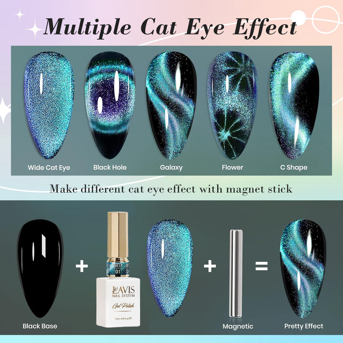 LAVIS Cat Eyes CE17 - 03 - Gel Polish 0.5 oz - Stellar Shift Collection