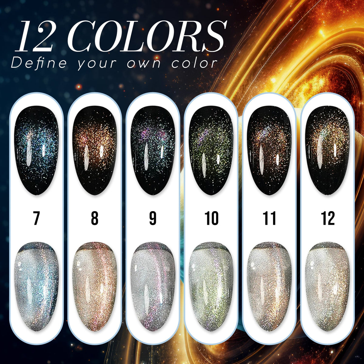 LAVIS Cat Eyes CE18 - 10 - Gel Polish 0.5 oz - Galaxtic Halo Collection