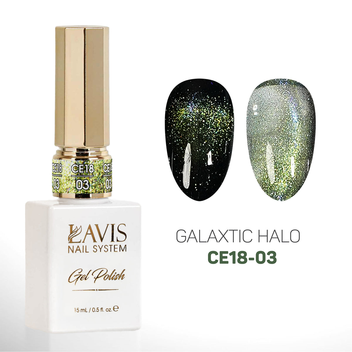 LAVIS Cat Eyes CE18 - Set 12 - Gel Polish 0.5 oz - Galaxtic Halo Collection