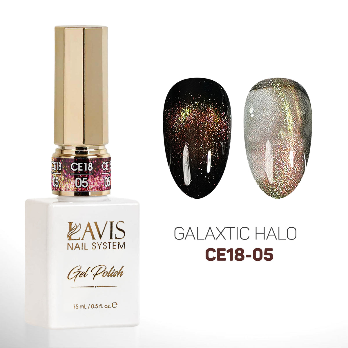 LAVIS Cat Eyes CE18 - 05 - Gel Polish 0.5 oz - Galaxtic Halo Collection