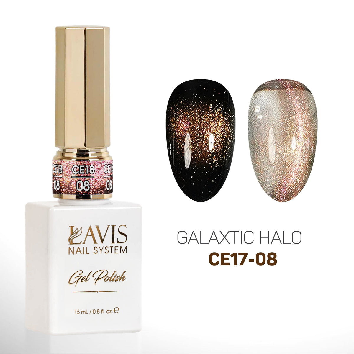 LAVIS Cat Eyes CE18 - Set 12 - Gel Polish 0.5 oz - Galaxtic Halo Collection