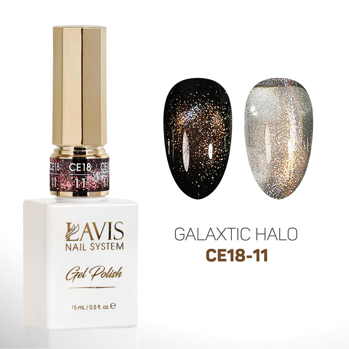 LAVIS Cat Eyes CE18 - Set 12 - Gel Polish 0.5 oz - Galaxtic Halo Collection