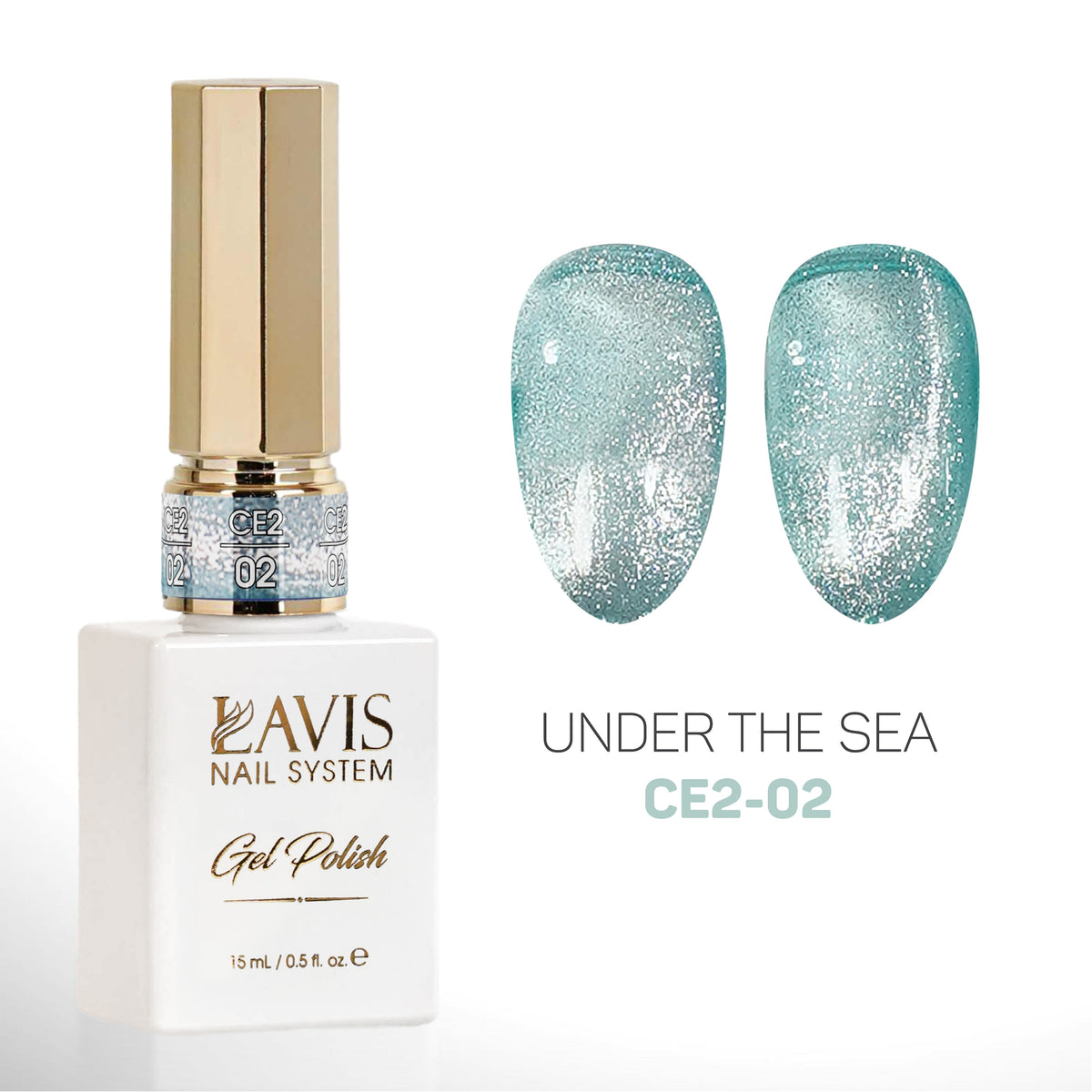 LAVIS Cat Eyes CE2 - 02 - Gel Polish 0.5 oz - Under The Sea