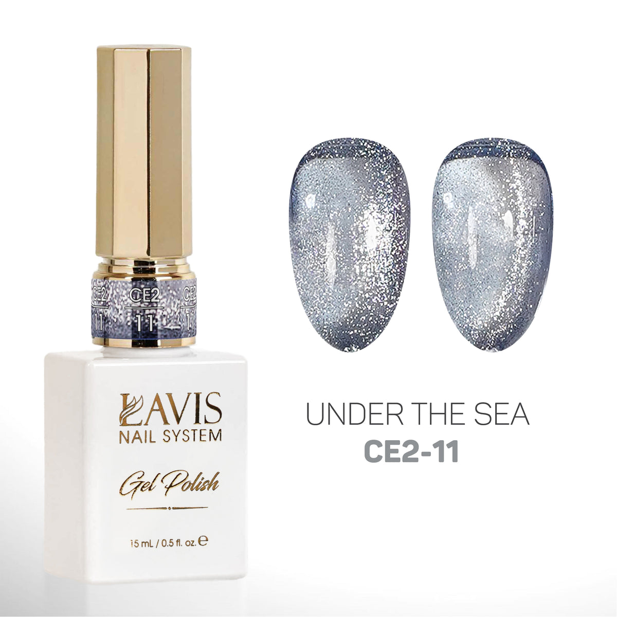 LAVIS Cat Eyes CE2 - 11 - Gel Polish 0.5 oz - Under The Sea