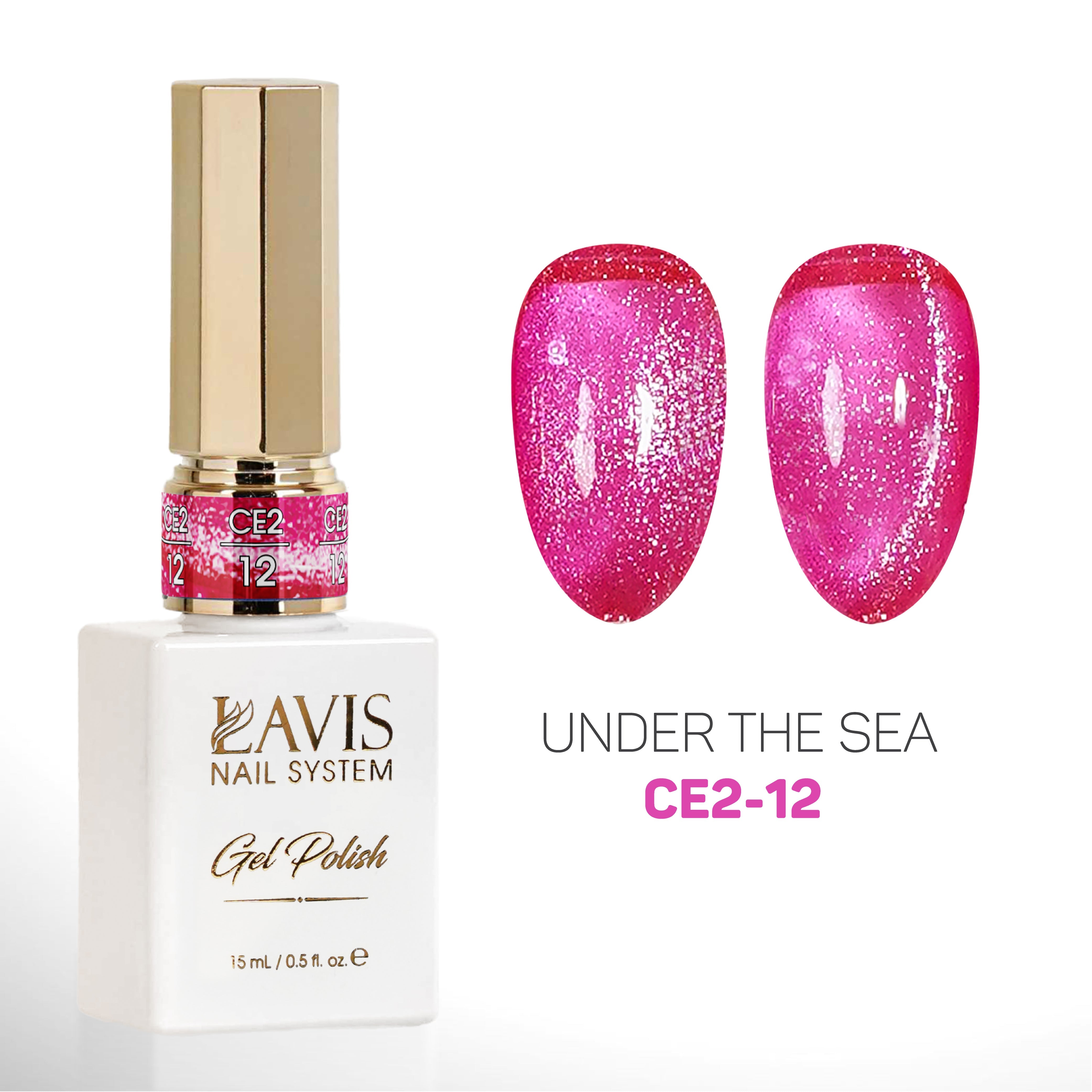 LAVIS Cat Eyes CE2 - 12 - Gel Polish 0.5 oz - Under The Sea