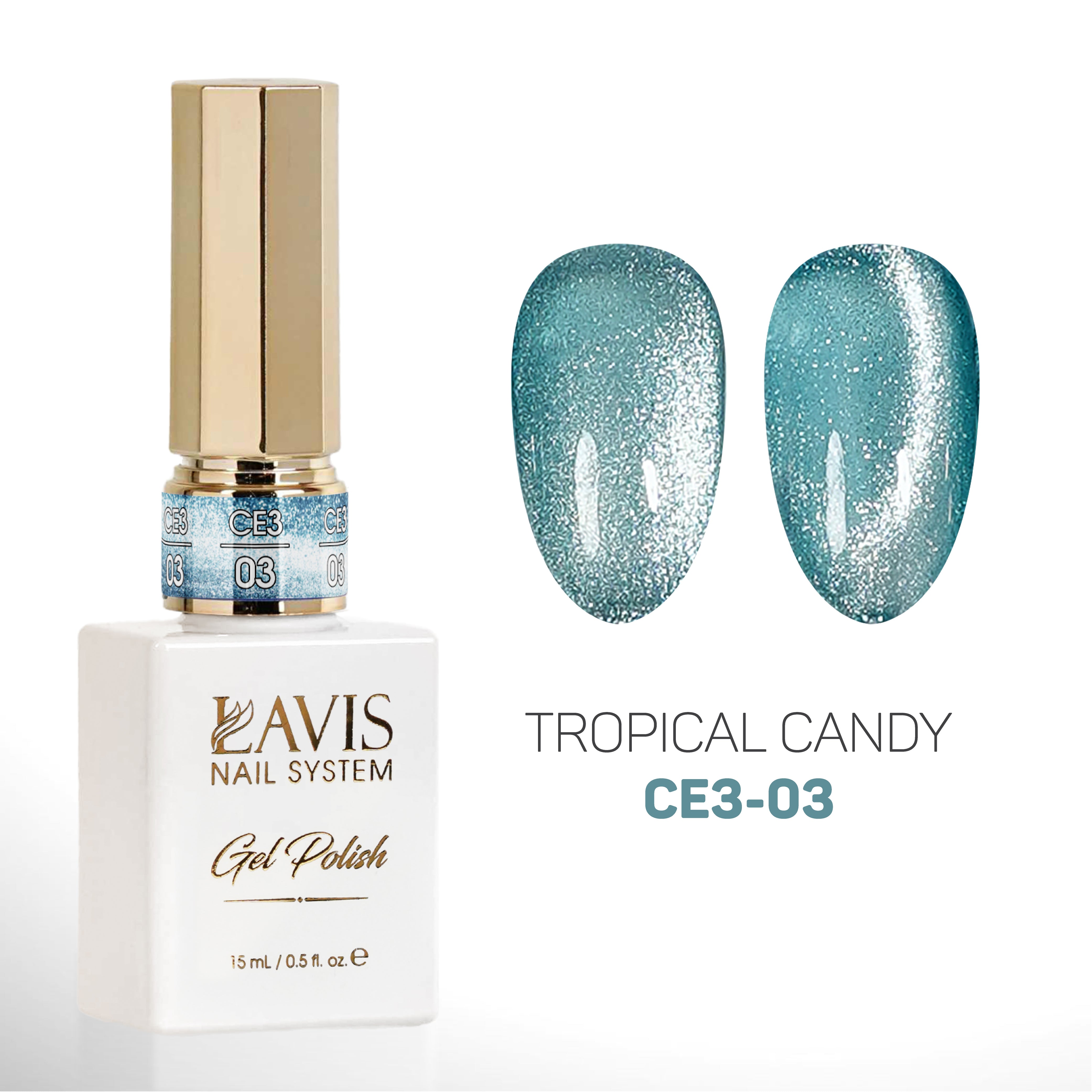 LAVIS Cat Eyes CE3 - 03 - Gel Polish 0.5 oz - Tropical Candy