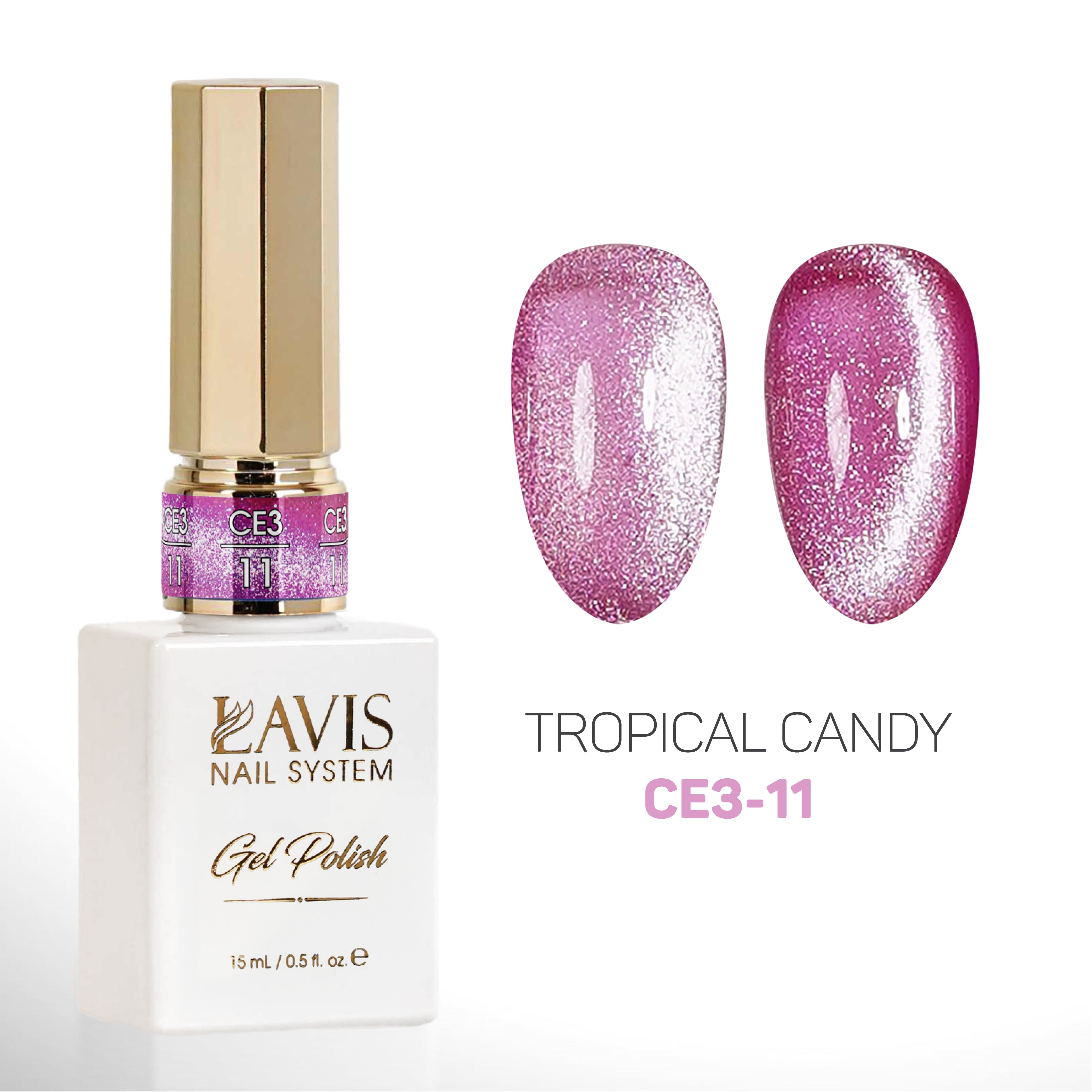 LAVIS Cat Eyes CE3 - 11 - Gel Polish 0.5 oz - Tropical Candy