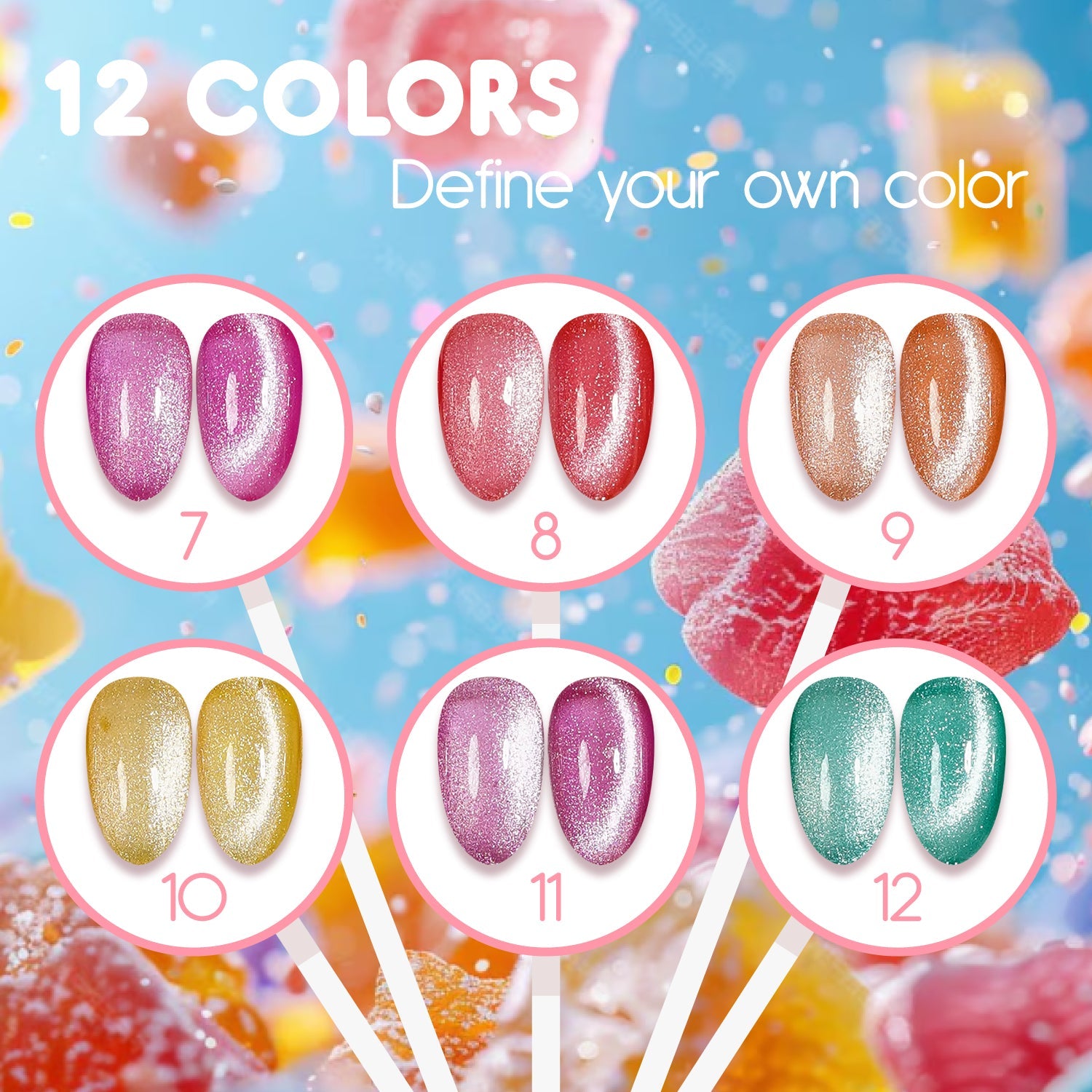 LAVIS Cat Eyes CE3 - 04 - Gel Polish 0.5 oz - Tropical Candy