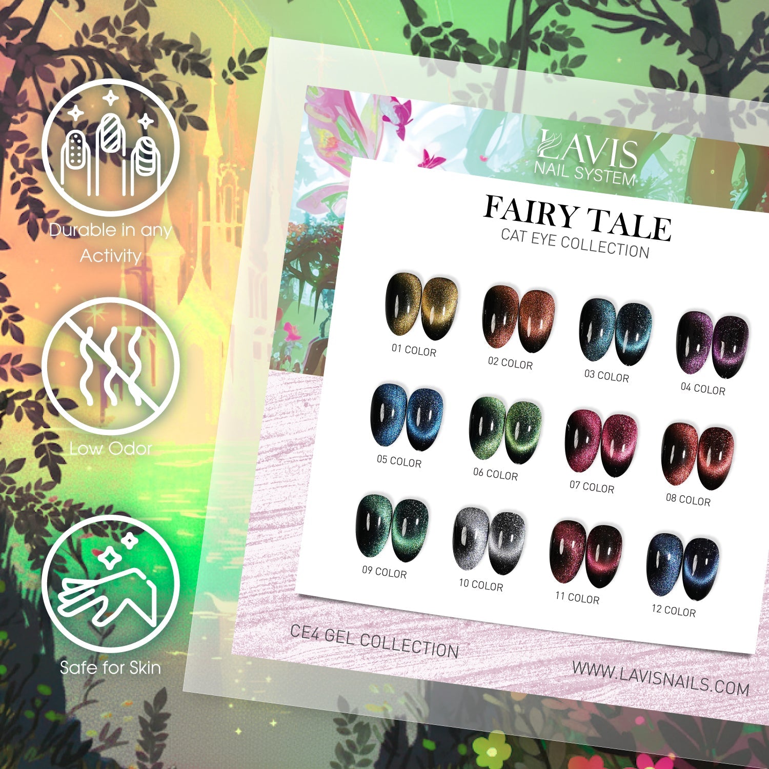 LAVIS Cat Eyes CE4 - 01 - Gel Polish 0.5 oz - Fairy Tale