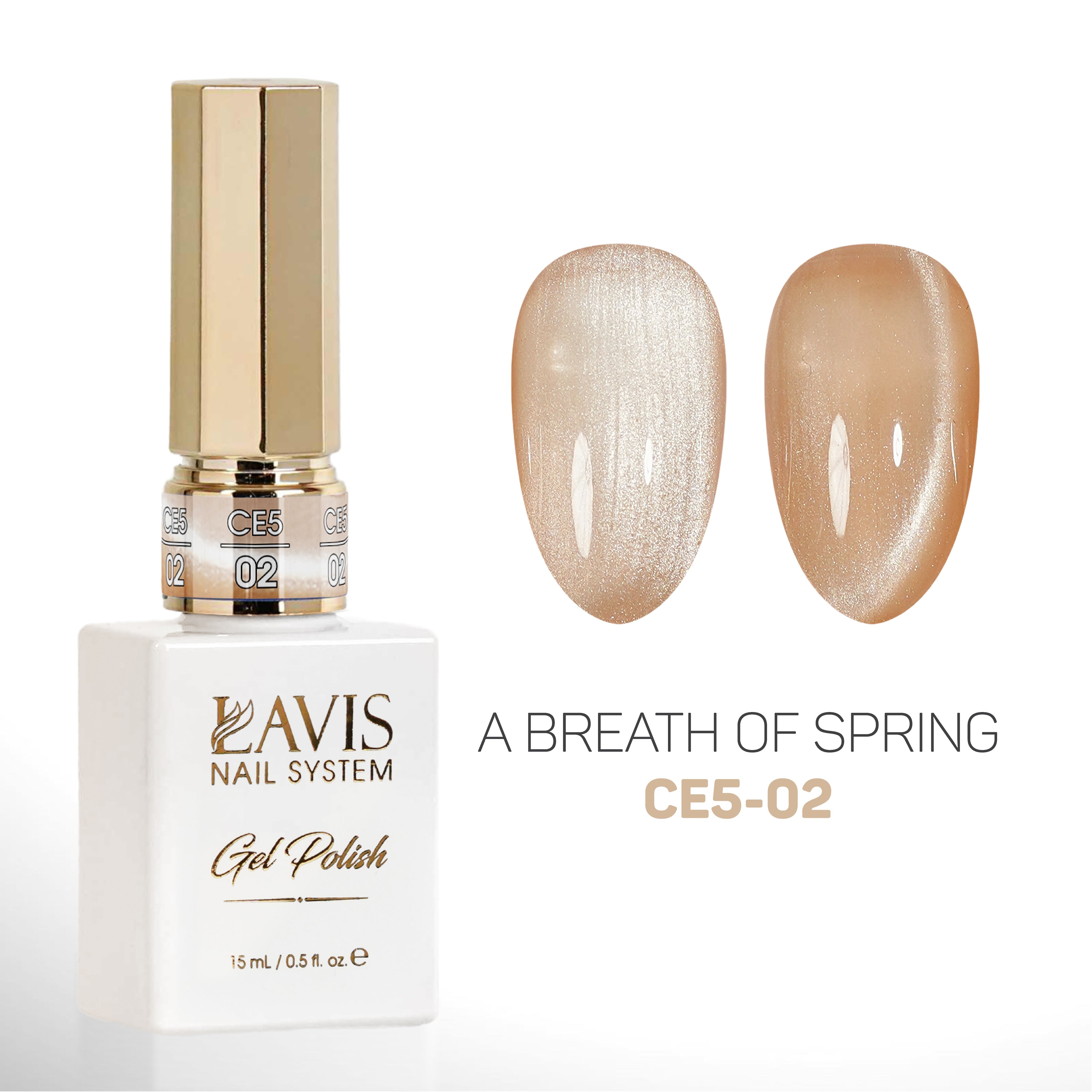 LAVIS Cat Eyes CE5 - 02 (Ver2) - Gel Polish 0.5 oz - A Breath Of Spring Collection