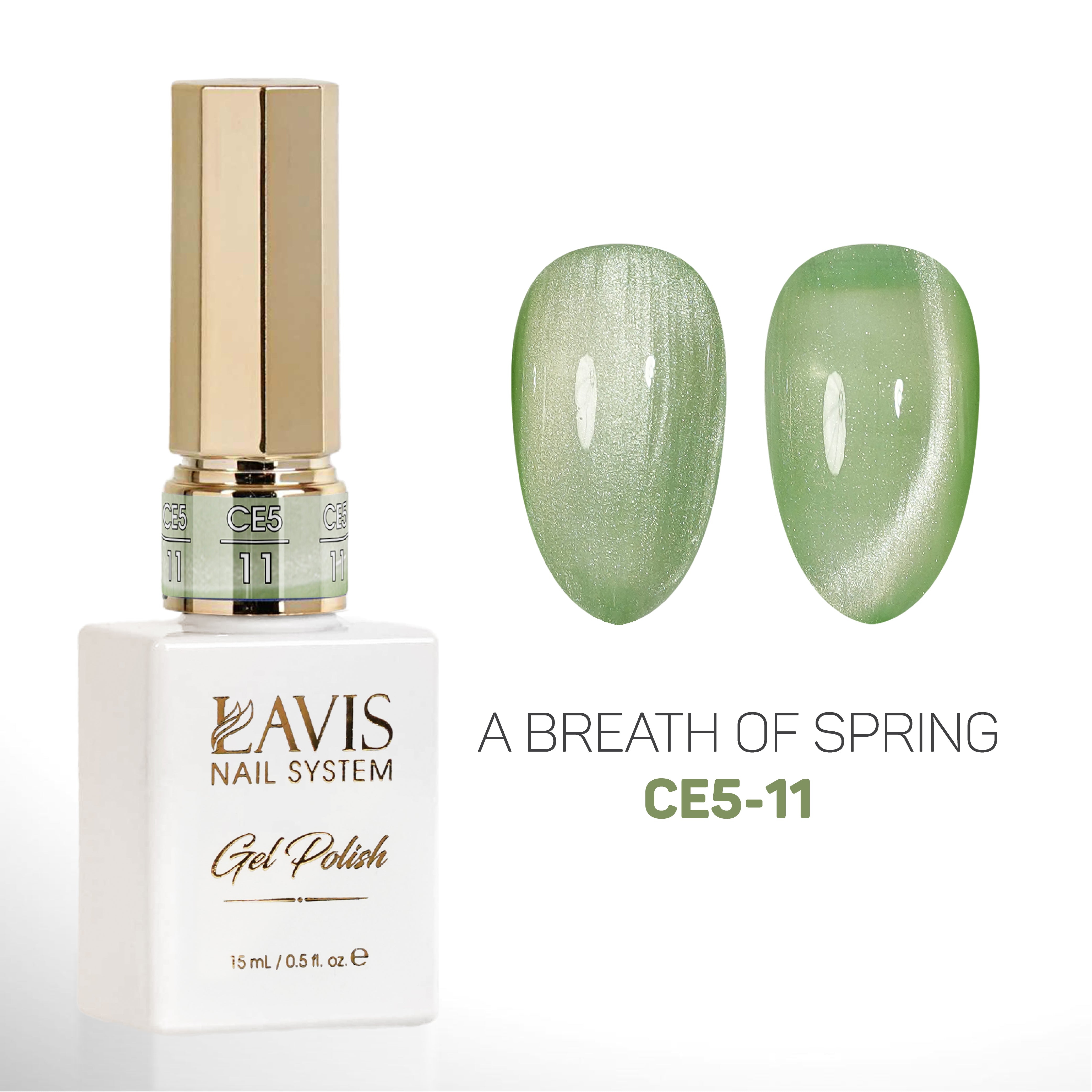 LAVIS Cat Eyes CE5 - 11 (Ver2) - Gel Polish 0.5 oz - A Breath Of Spring Collection