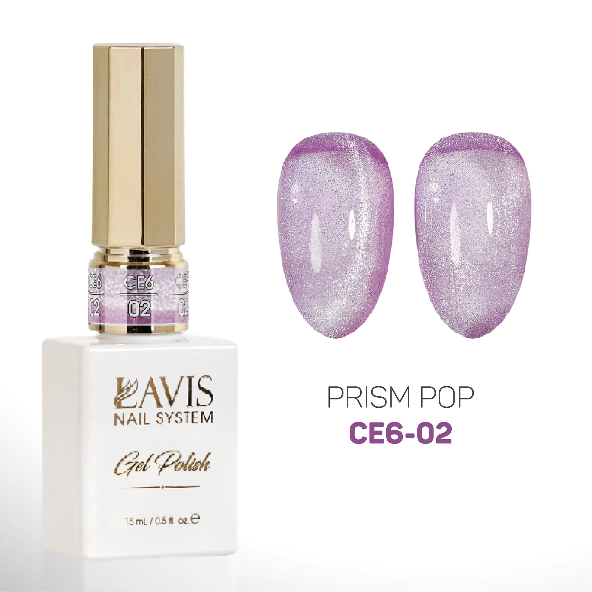 LAVIS Cat Eyes CE6 - 02 - Gel Polish 0.5 oz - Prism Pop Collection