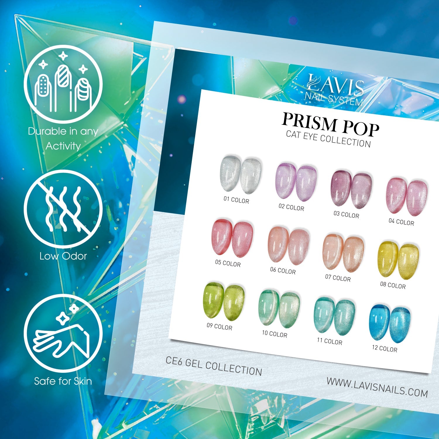 LAVIS Cat Eyes CE6 - 06 - Gel Polish 0.5 oz - Prism Pop Collection