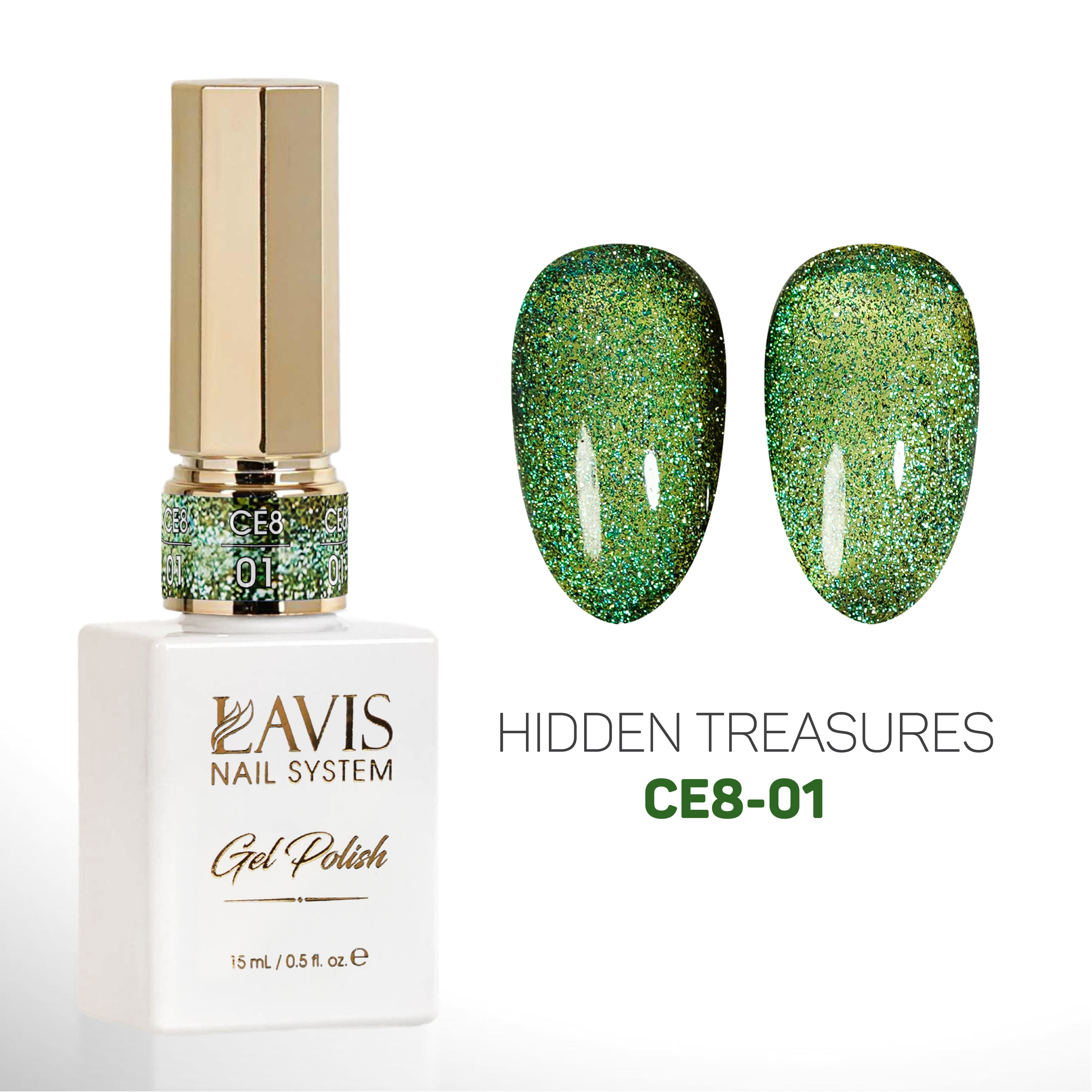 LAVIS Cat Eyes CE8 - 01 - Gel Polish 0.5 oz - Hidden Treasures