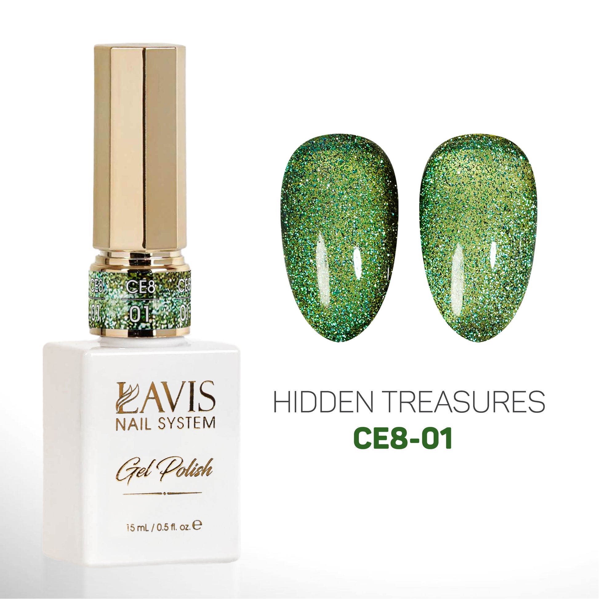 LAVIS Cat Eyes CE8 - 01 - Gel Polish 0.5 oz - Hidden Treasures