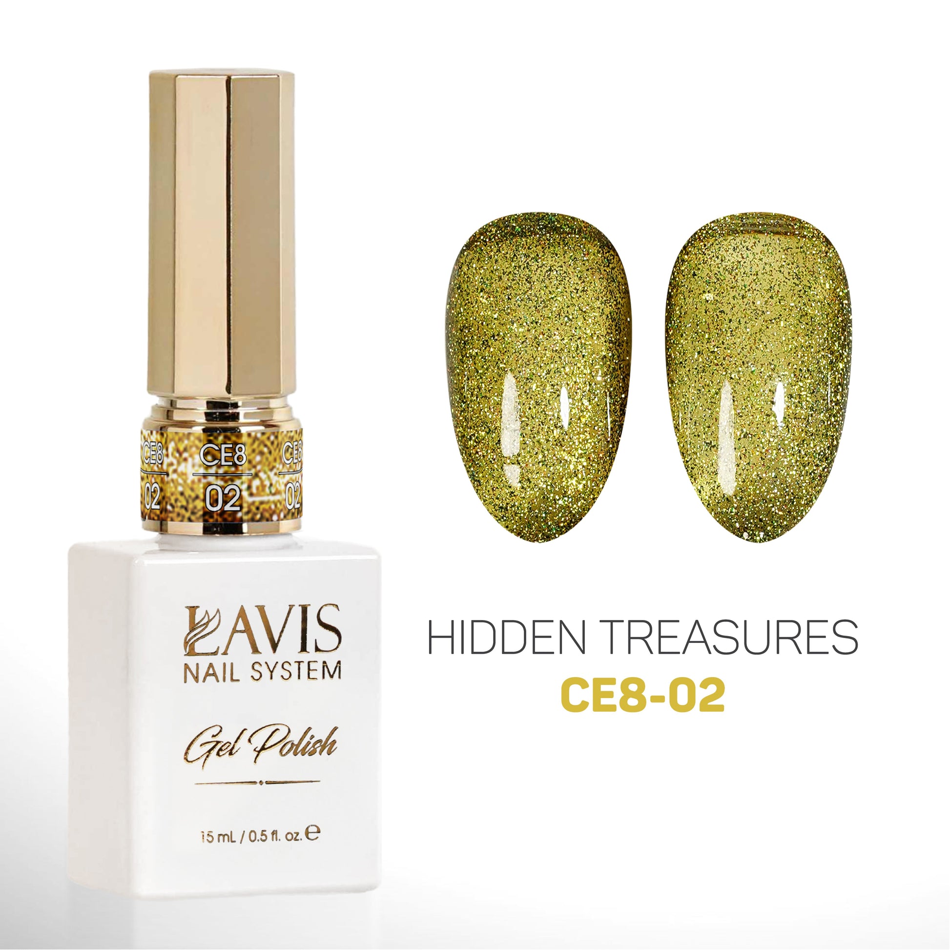 LAVIS Cat Eyes CE8 - 02 - Gel Polish 0.5 oz - Hidden Treasures