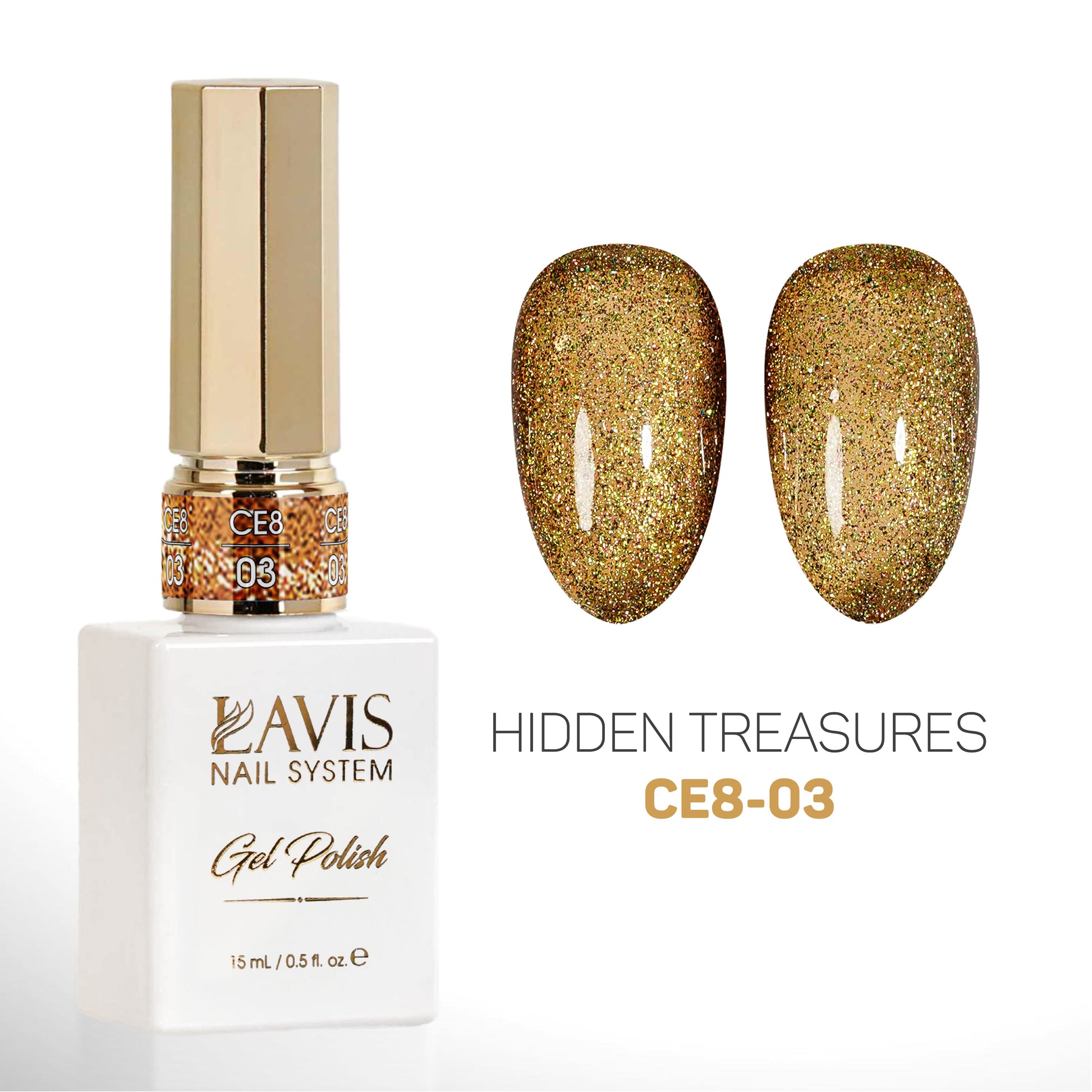 LAVIS Cat Eyes CE8 - 03 - Gel Polish 0.5 oz - Hidden Treasures
