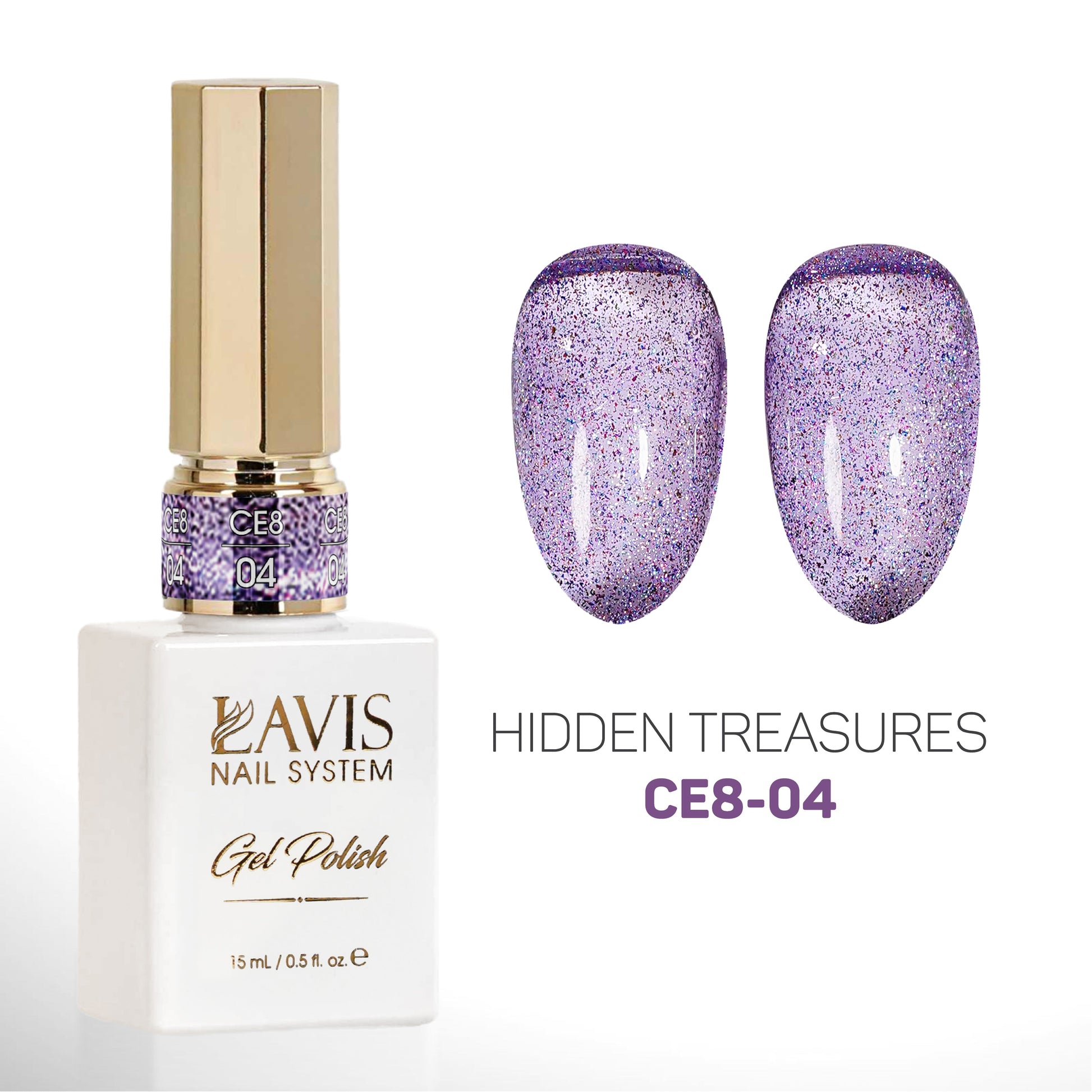 LAVIS Cat Eyes CE8 - 04 - Gel Polish 0.5 oz - Hidden Treasures