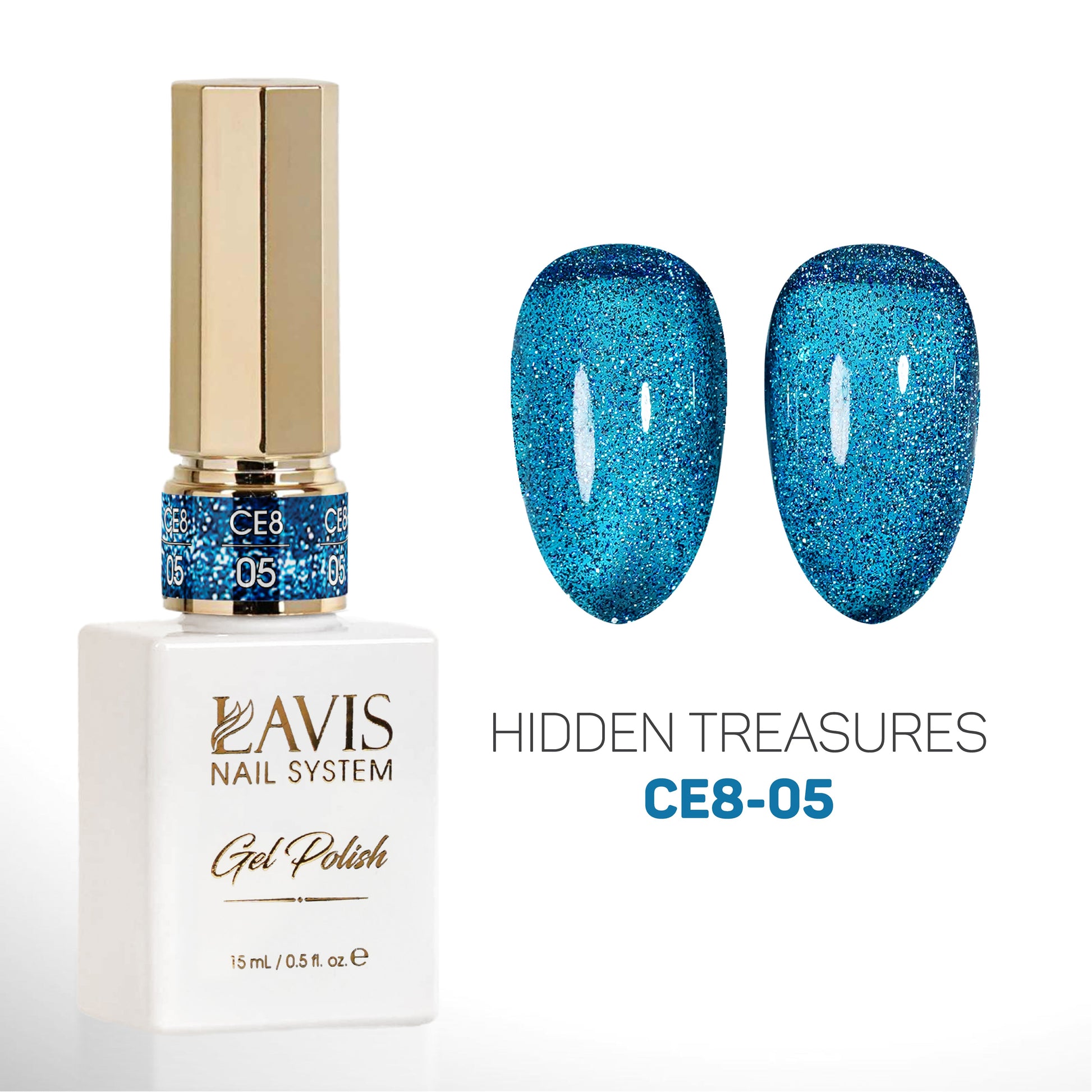 LAVIS Cat Eyes CE8 - 05 - Gel Polish 0.5 oz - Hidden Treasures
