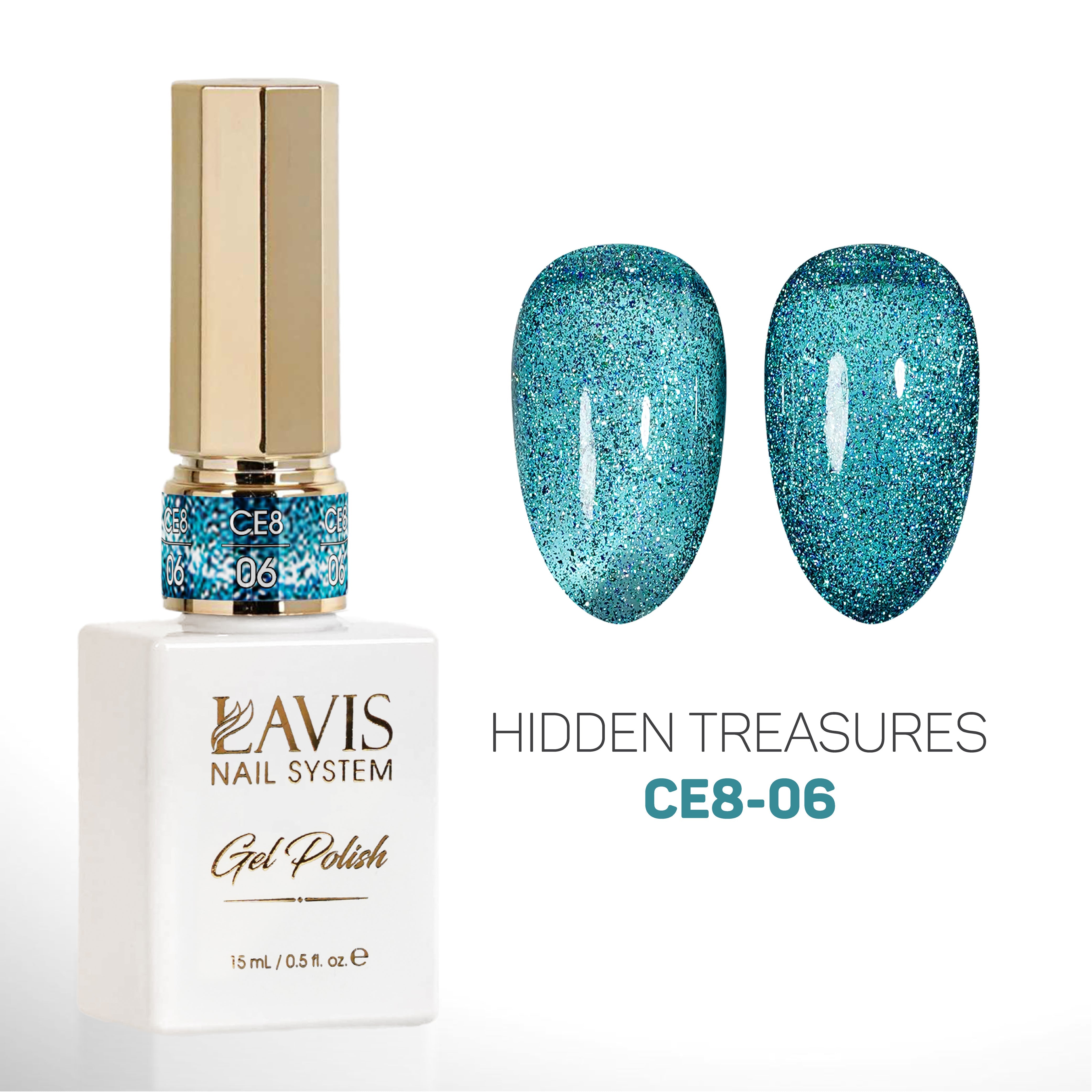 LAVIS Cat Eyes CE8 - 06 - Gel Polish 0.5 oz - Hidden Treasures