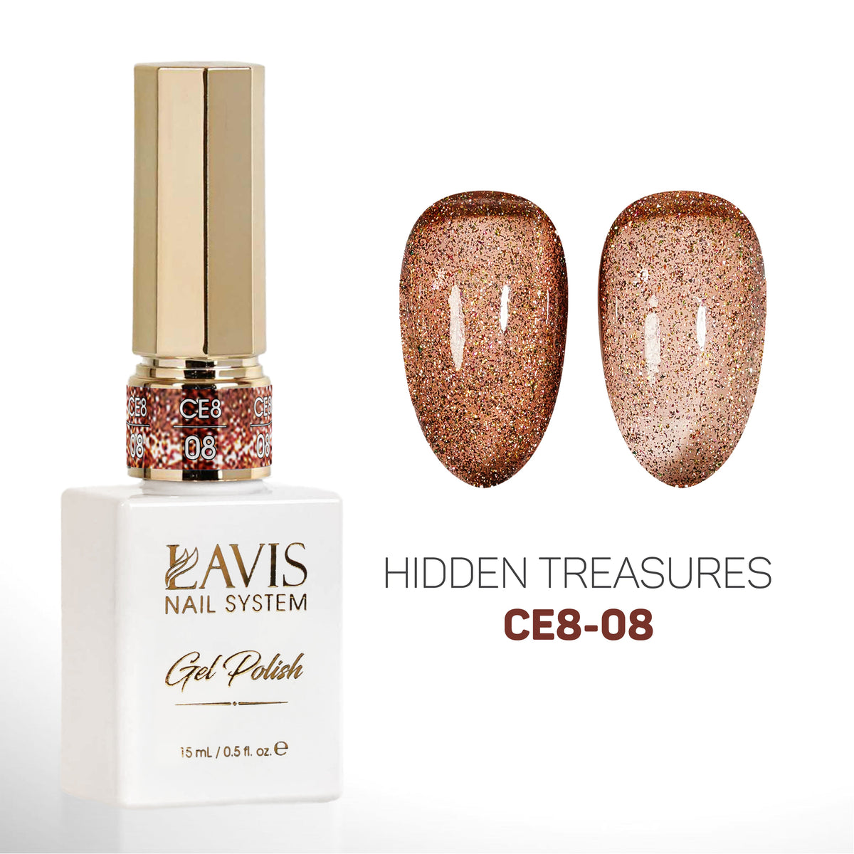 LAVIS Cat Eyes CE8 - 08 - Gel Polish 0.5 oz - Hidden Treasures
