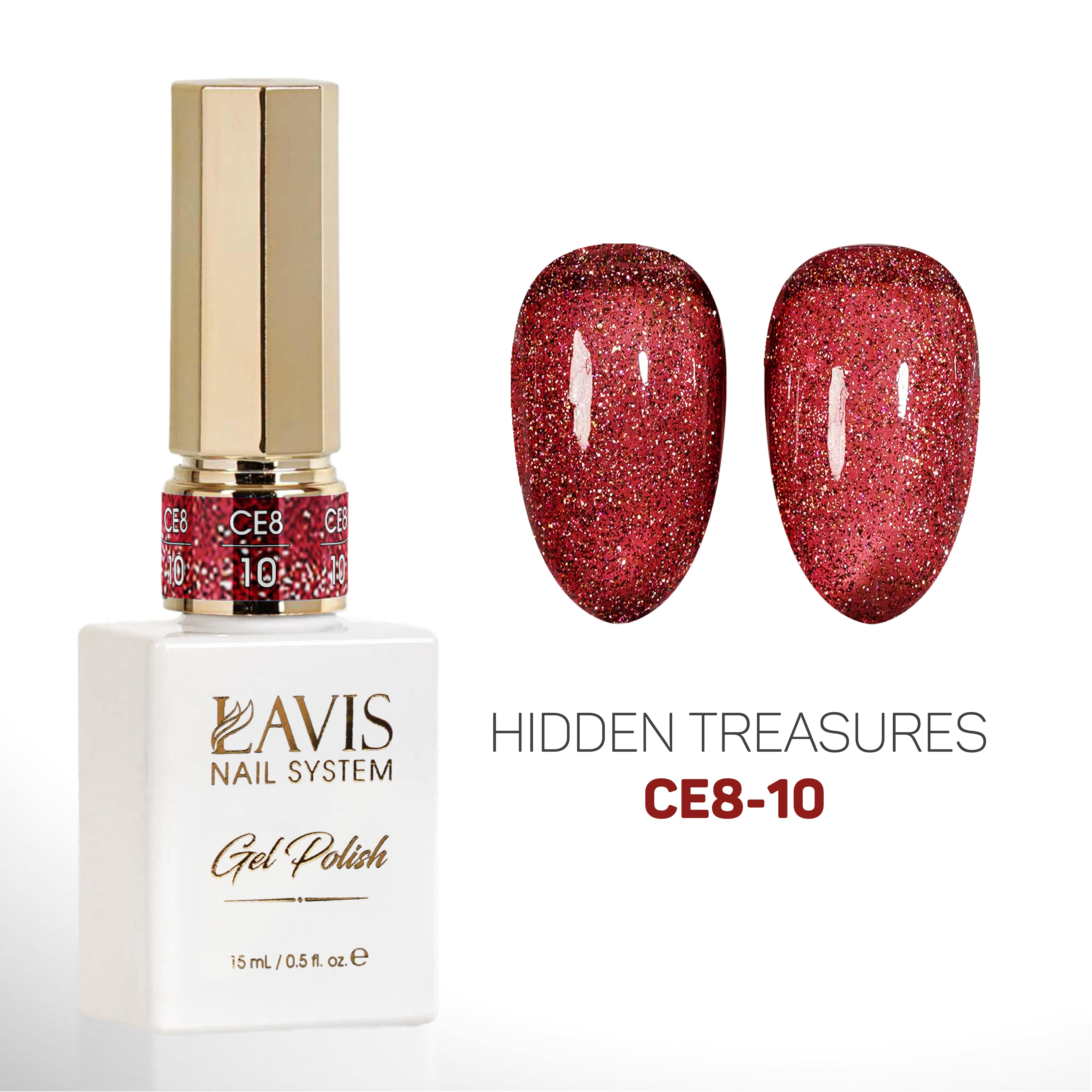 LAVIS Cat Eyes CE8 - 10 - Gel Polish 0.5 oz - Hidden Treasures