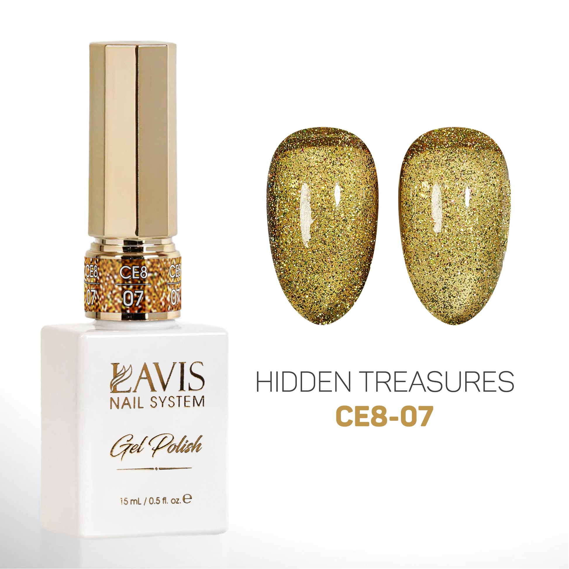 LAVIS Cat Eyes CE8 - 07 - Gel Polish 0.5 oz - Hidden Treasures